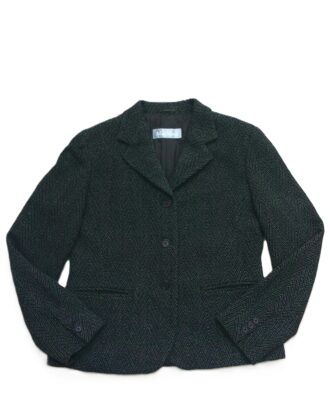 Max Mara Blazer Fischgrat Schwarz Gr. 42